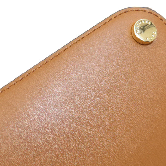 MICHAEL KORS Handbag PVC Brown MK Signature 2WAY Women Used Authentic