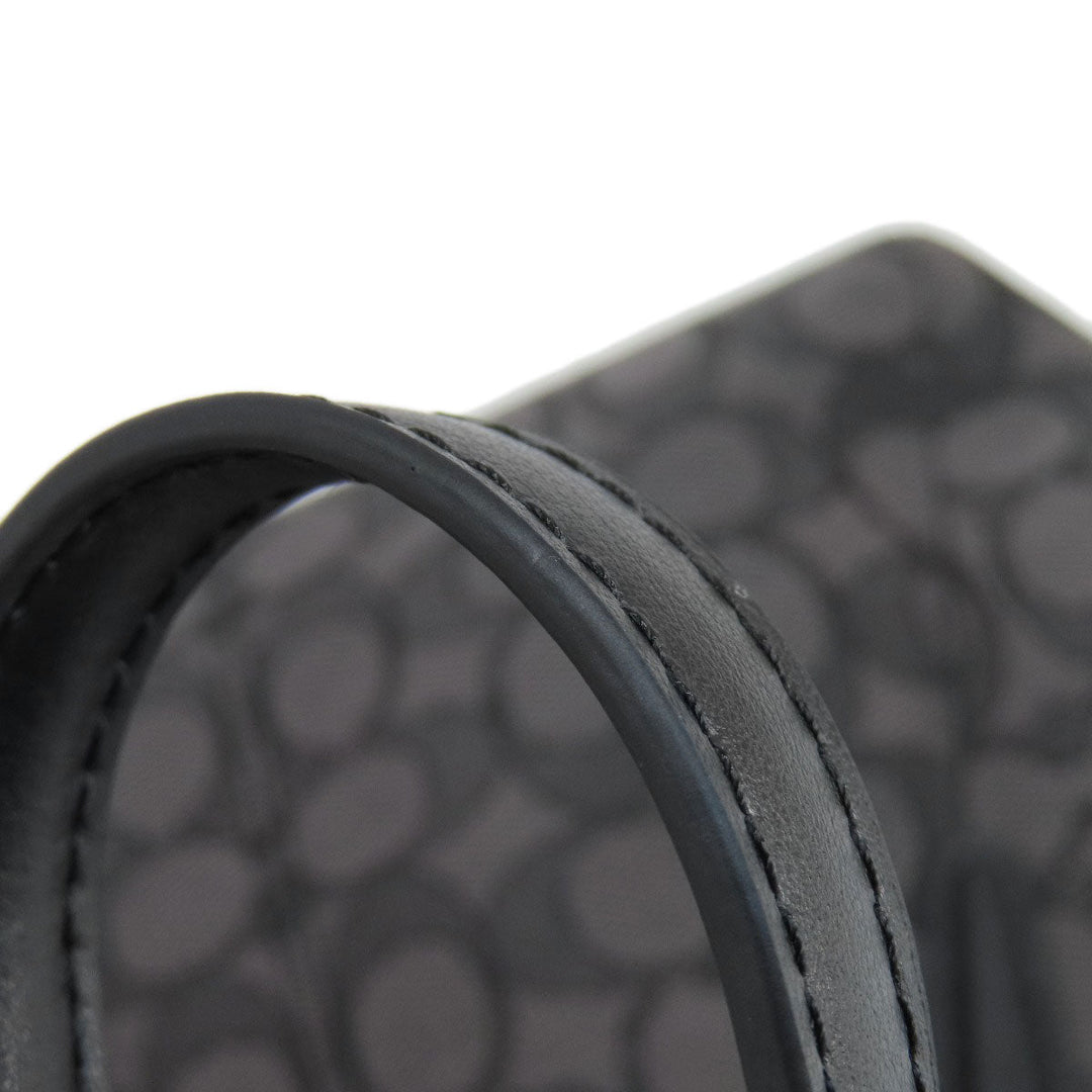 COACH Handbag F57830 canvas gray Signature 2WAY Women Used Authentic