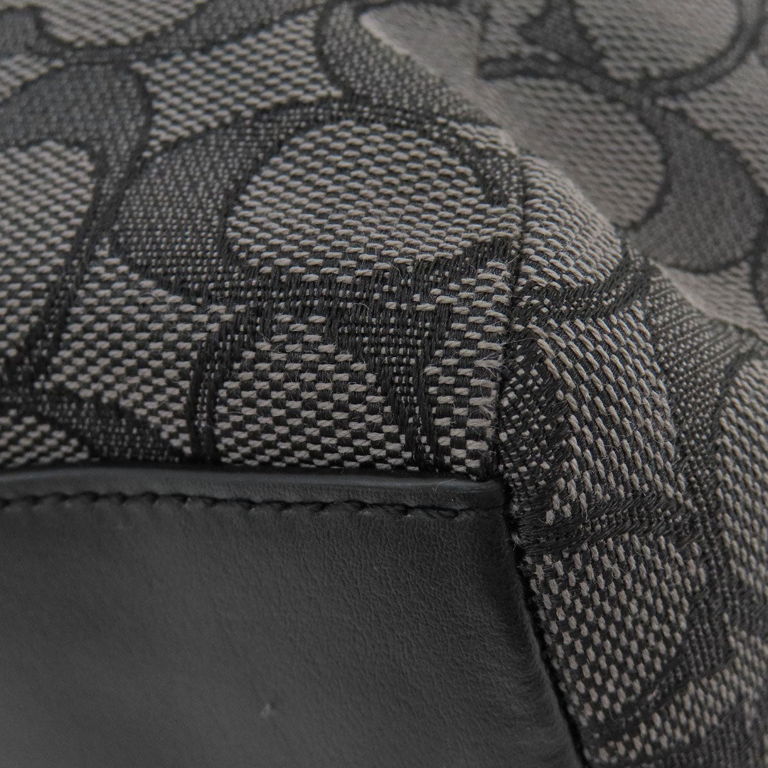 COACH Handbag F57830 canvas gray Signature 2WAY Women Used Authentic