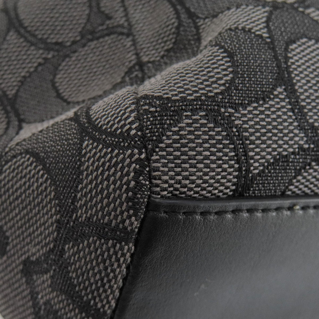 COACH Handbag F57830 canvas gray Signature 2WAY Women Used Authentic