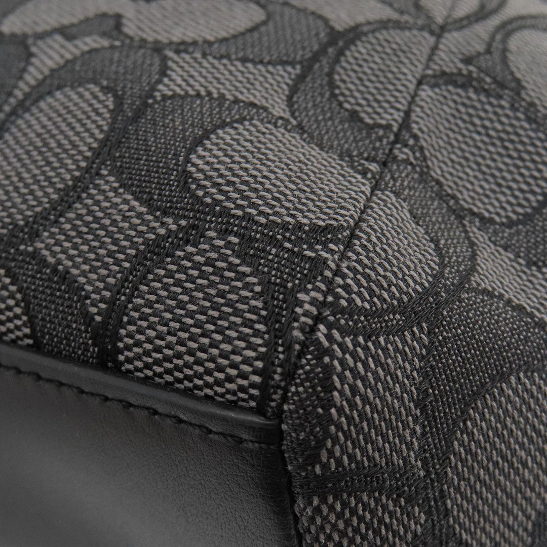 COACH Handbag F57830 canvas gray Signature 2WAY Women Used Authentic