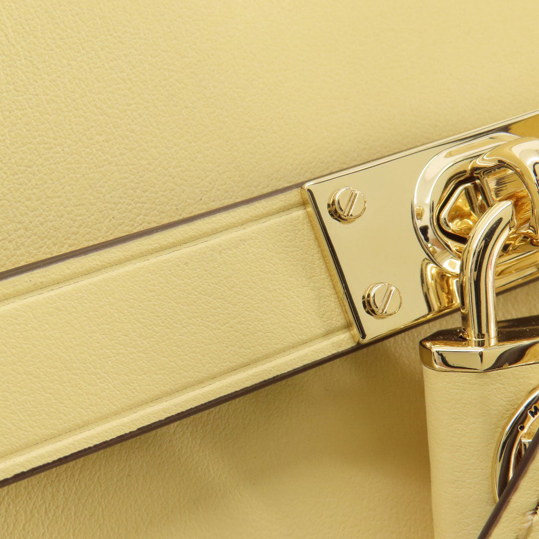 MICHAEL KORS Shoulder Bag leather yellow Long shoulder Women Used Authentic
