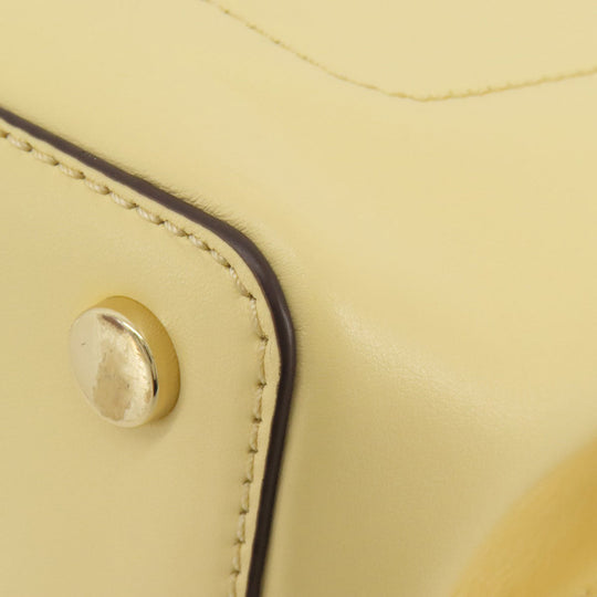 MICHAEL KORS Shoulder Bag leather yellow Long shoulder Women Used Authentic