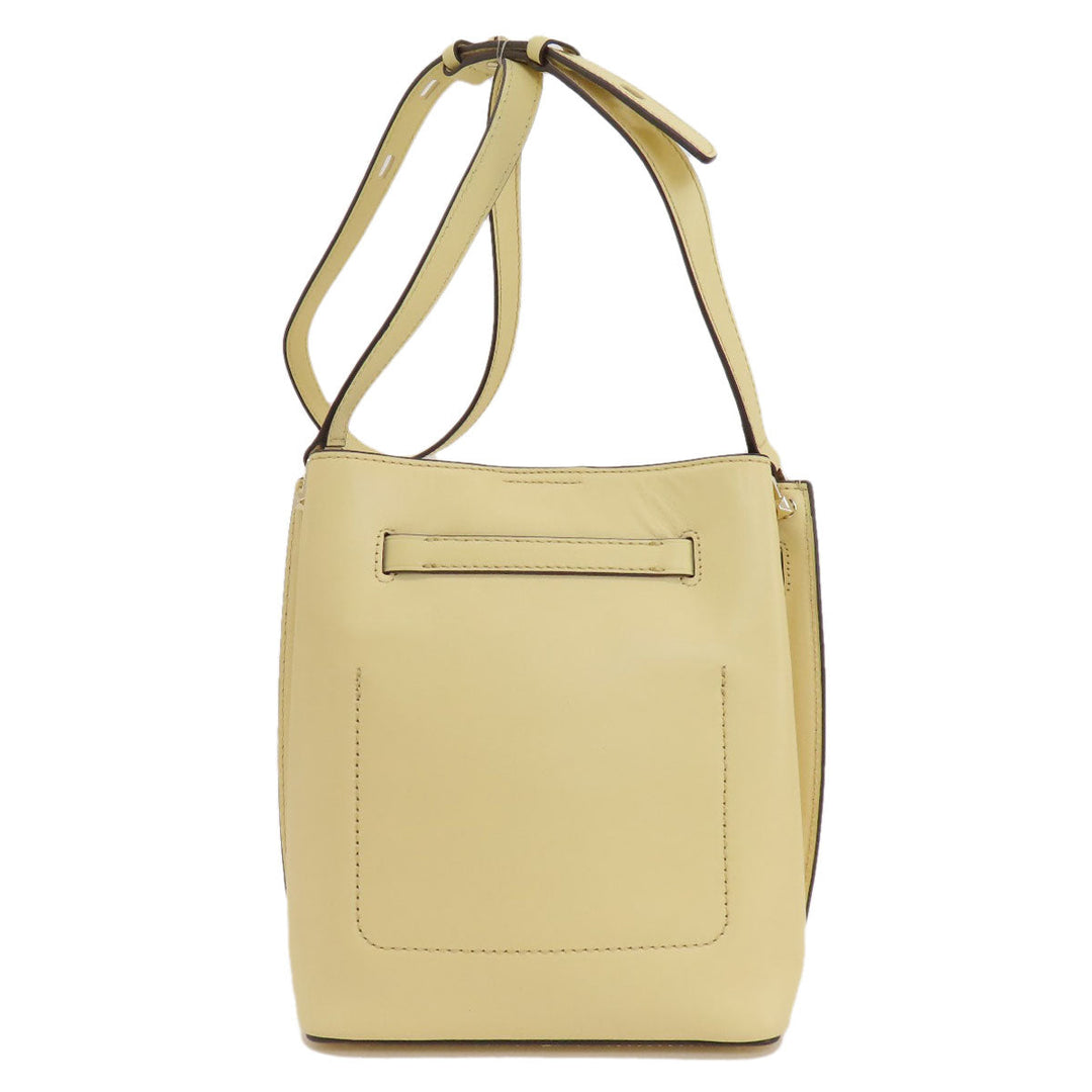 MICHAEL KORS Shoulder Bag leather yellow Long shoulder Women Used Authentic
