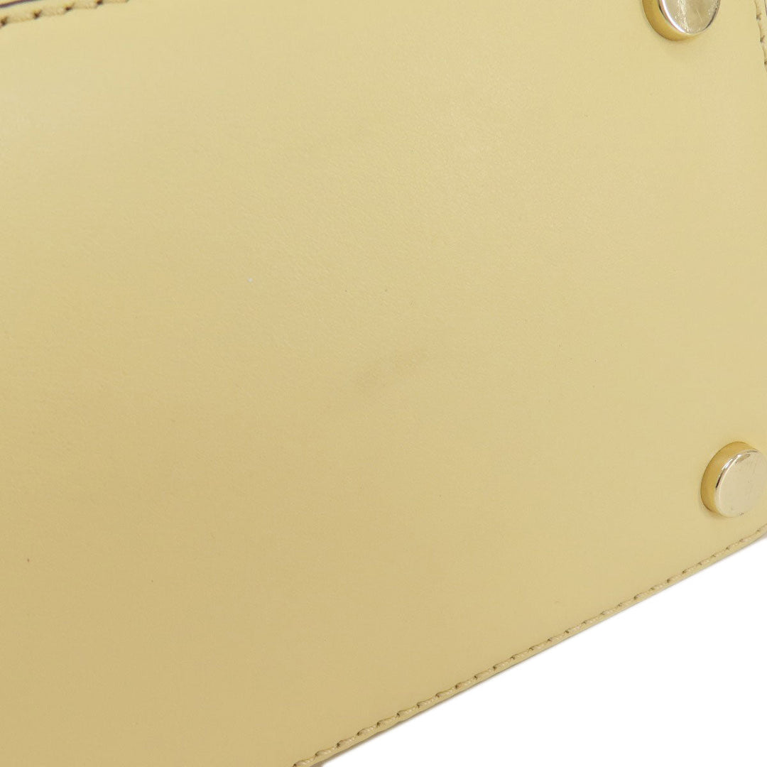 MICHAEL KORS Shoulder Bag leather yellow Long shoulder Women Used Authentic