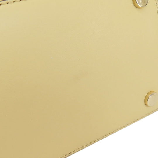 MICHAEL KORS Shoulder Bag leather yellow Long shoulder Women Used Authentic
