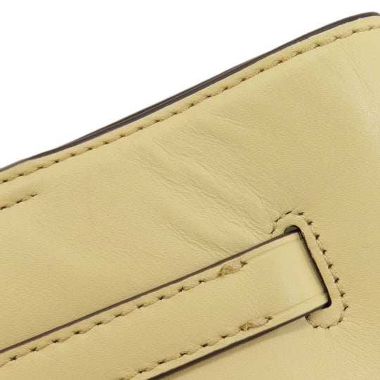 MICHAEL KORS Shoulder Bag leather yellow Long shoulder Women Used Authentic