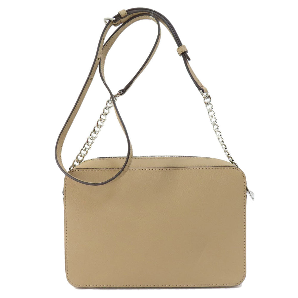 MICHAEL KORS Shoulder Bag PVC beige logo ChainShoulder Women Used Authentic