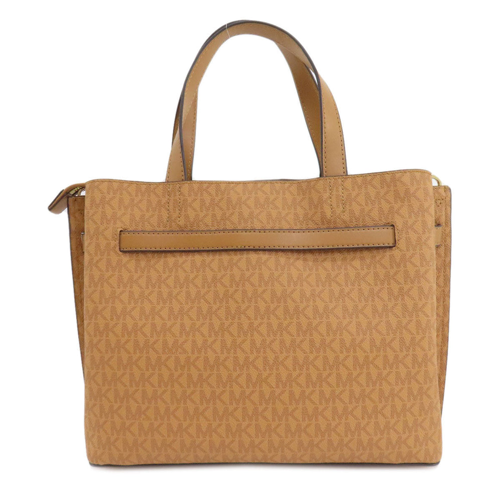 MICHAEL KORS Handbag PVC Brown Emilia 2WAY Women Used Authentic