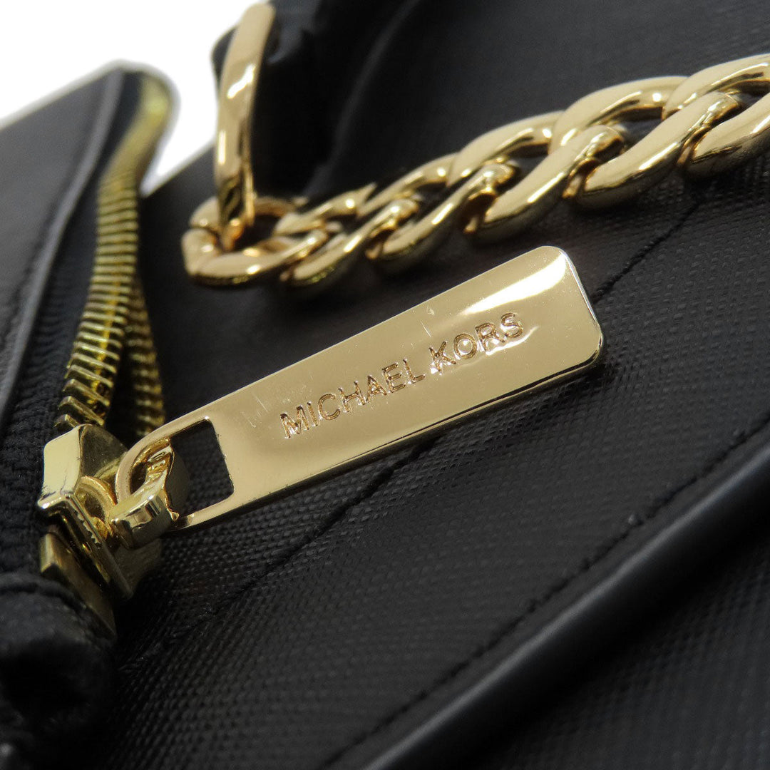 MICHAEL KORS Shoulder Bag PVC black logo Women Used Authentic