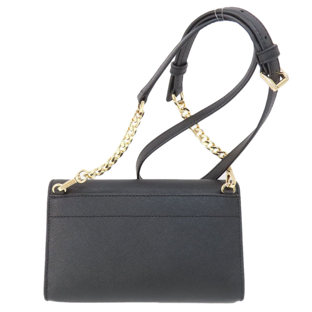 MICHAEL KORS Shoulder Bag PVC black logo Women Used Authentic