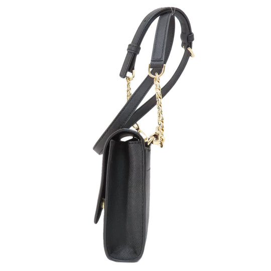 MICHAEL KORS Shoulder Bag PVC black logo Women Used Authentic