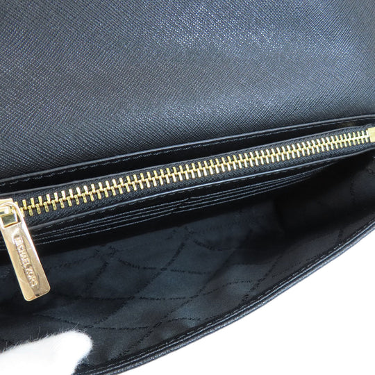 MICHAEL KORS Shoulder Bag PVC black logo Women Used Authentic