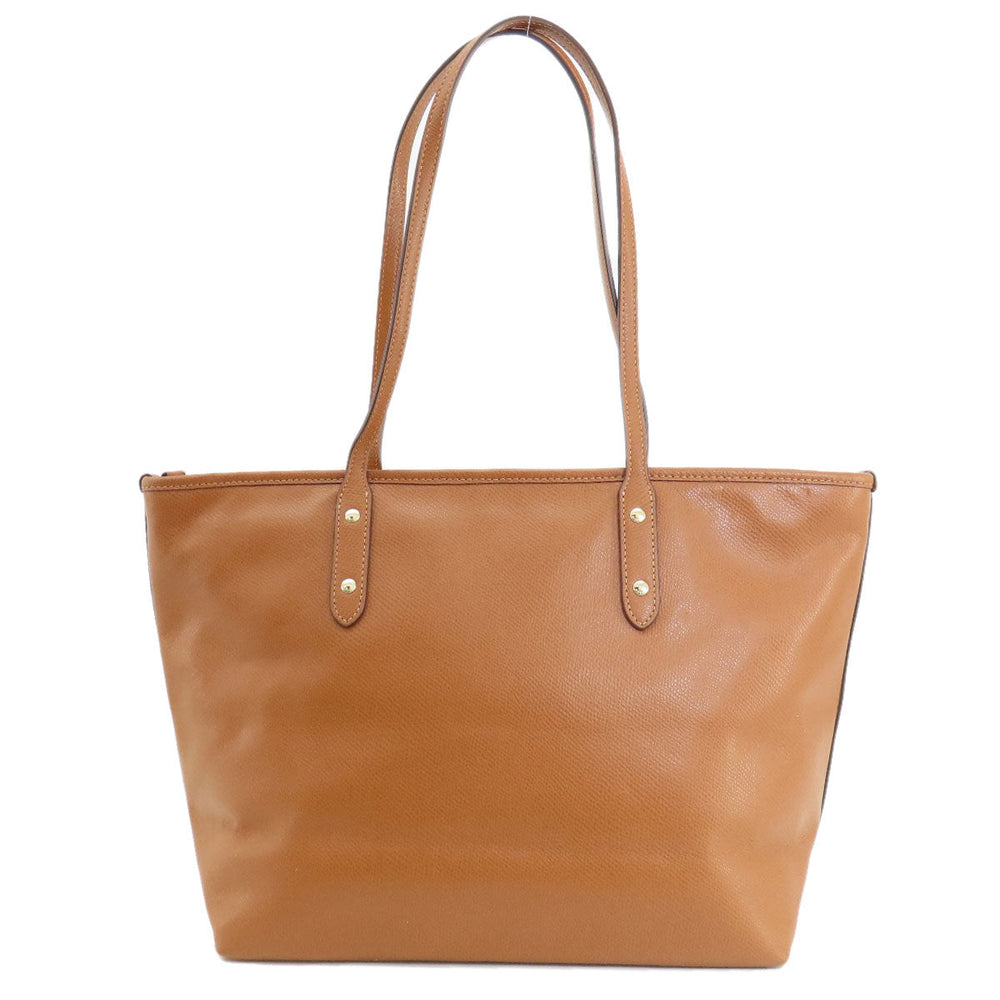 COACH Tote Bag F36875 PVC Brown logo Women Used Authentic