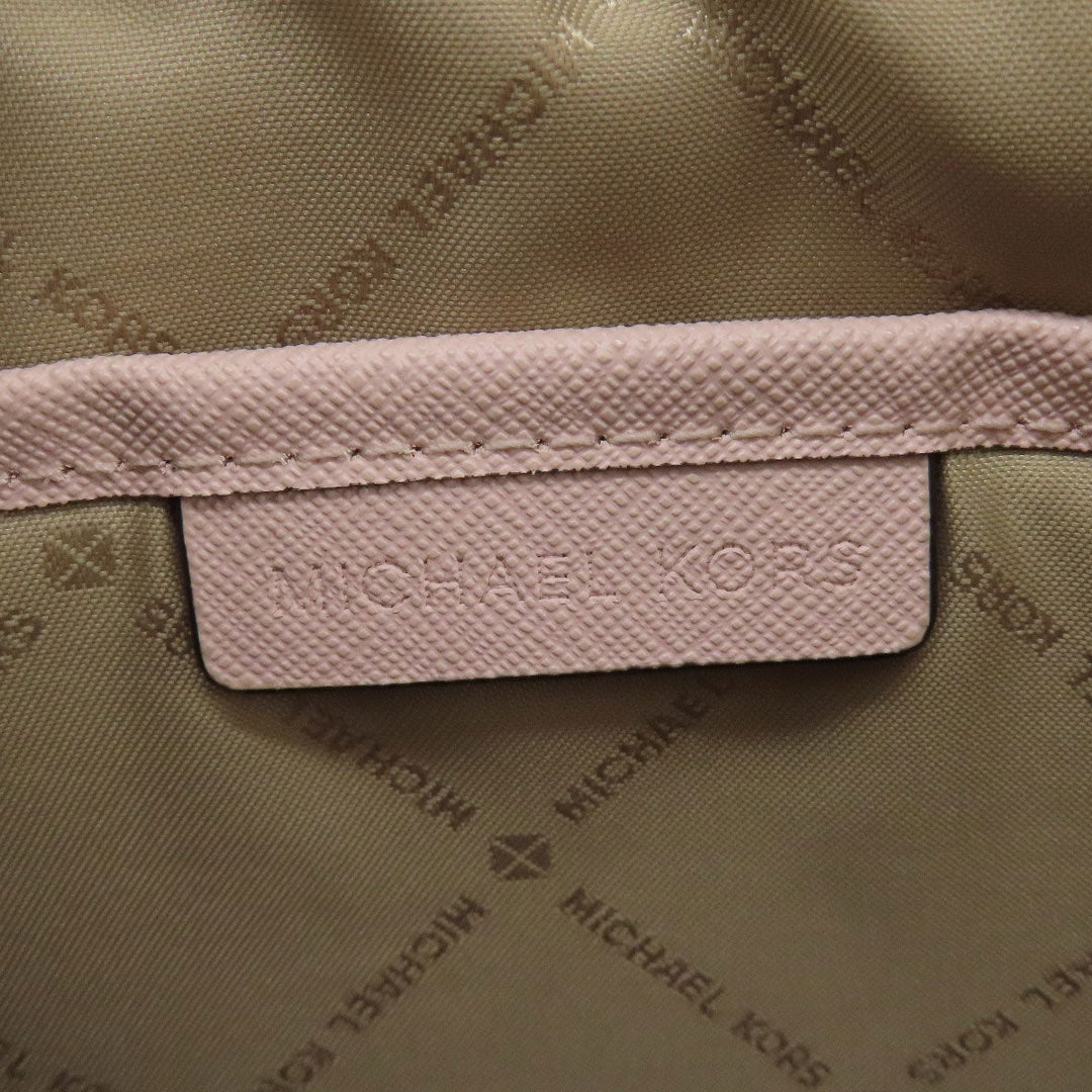 MICHAEL KORS Shoulder Bag PVC white MK signature Women Used Authentic