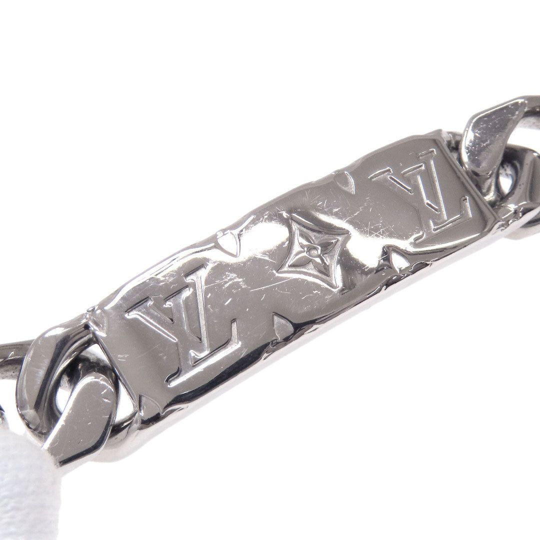 LOUIS VUITTON bracelet M00269 metallic Silver chain bracelet monogram Women Used Authentic
