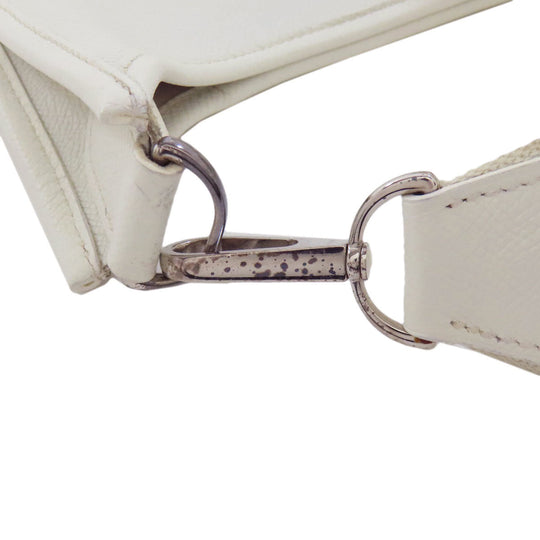 HERMES Shoulder Bag Epsom white Evelyn 1 PM SilverMetal Women Used Authentic