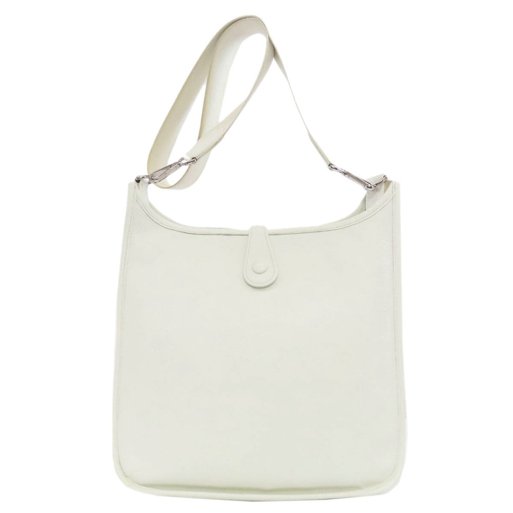 HERMES Shoulder Bag Epsom white Evelyn 1 PM SilverMetal Women Used Authentic