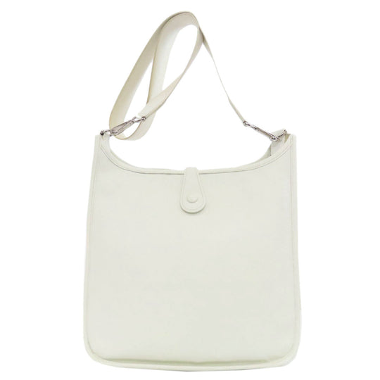 HERMES Shoulder Bag Epsom white Evelyn 1 PM SilverMetal Women Used Authentic