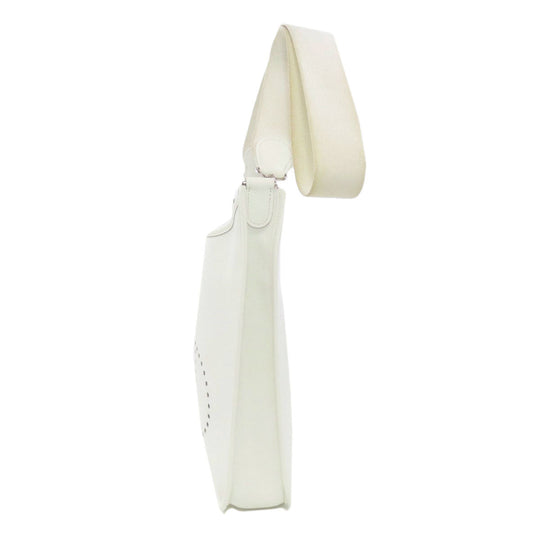 HERMES Shoulder Bag Epsom white Evelyn 1 PM SilverMetal Women Used Authentic