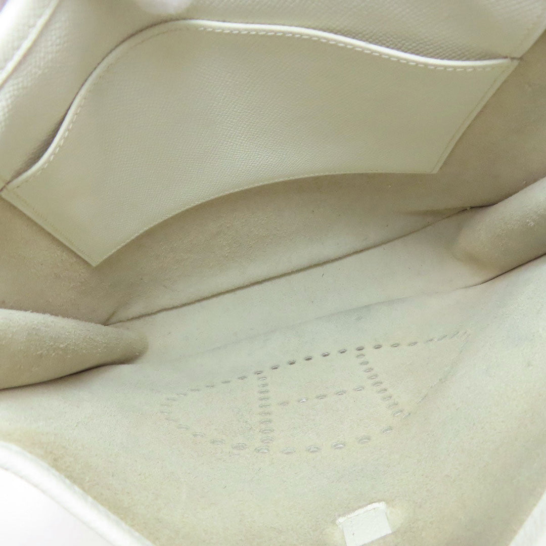 HERMES Shoulder Bag Epsom white Evelyn 1 PM SilverMetal Women Used Authentic
