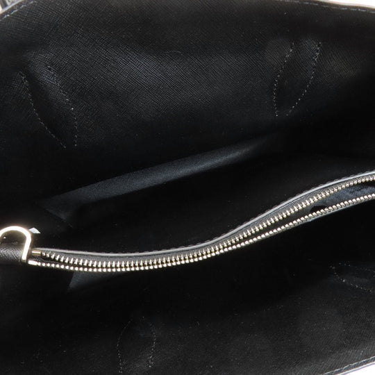 Kate Spade Tote Bag PVC blue Border 2WAY Women Used Authentic