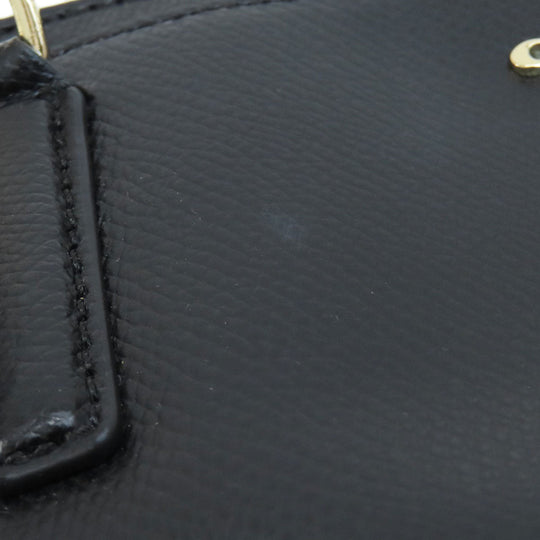 COACH Handbag F34673 leather black 2WAY Women Used Authentic