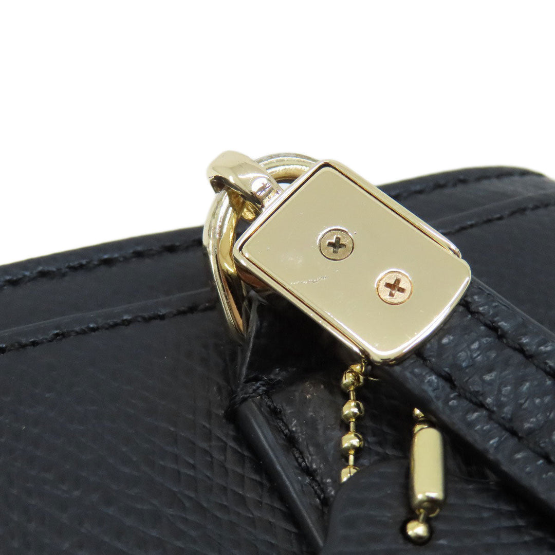 COACH Handbag F34673 leather black 2WAY Women Used Authentic