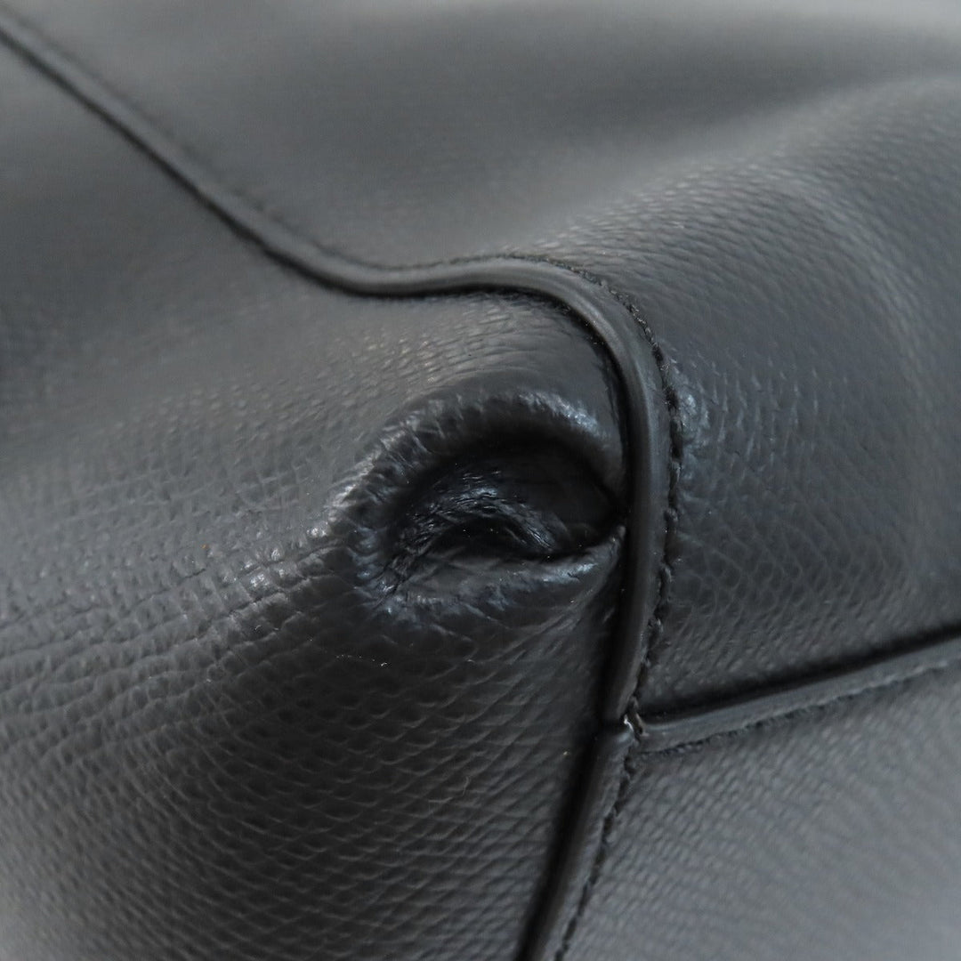 COACH Handbag F34673 leather black 2WAY Women Used Authentic