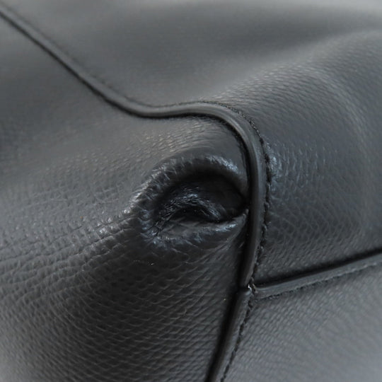 COACH Handbag F34673 leather black 2WAY Women Used Authentic