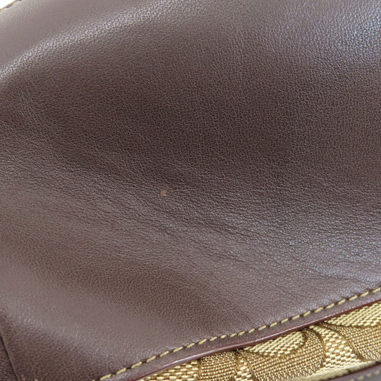 COACH Shoulder Bag 37769 canvas Brown Signature 2WAY Women Used Authentic