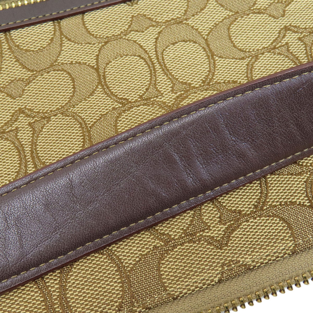 COACH Shoulder Bag 37769 canvas Brown Signature 2WAY Women Used Authentic