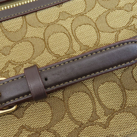 COACH Shoulder Bag 37769 canvas Brown Signature 2WAY Women Used Authentic