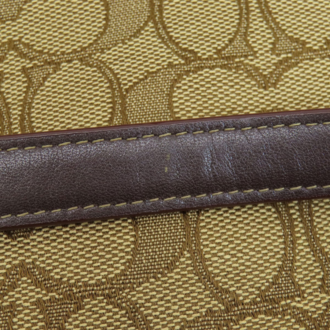 COACH Shoulder Bag 37769 canvas Brown Signature 2WAY Women Used Authentic