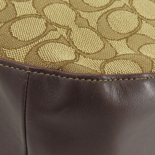 COACH Shoulder Bag 37769 canvas Brown Signature 2WAY Women Used Authentic