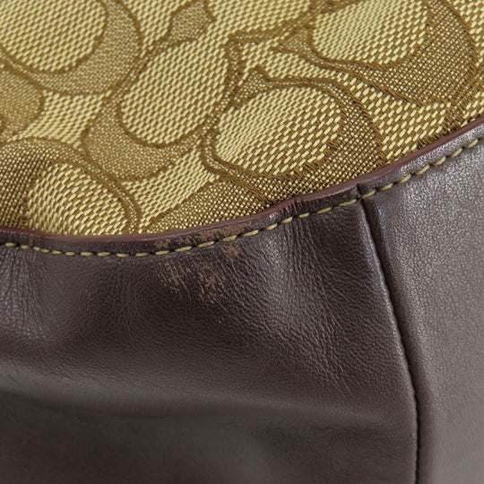 COACH Shoulder Bag 37769 canvas Brown Signature 2WAY Women Used Authentic