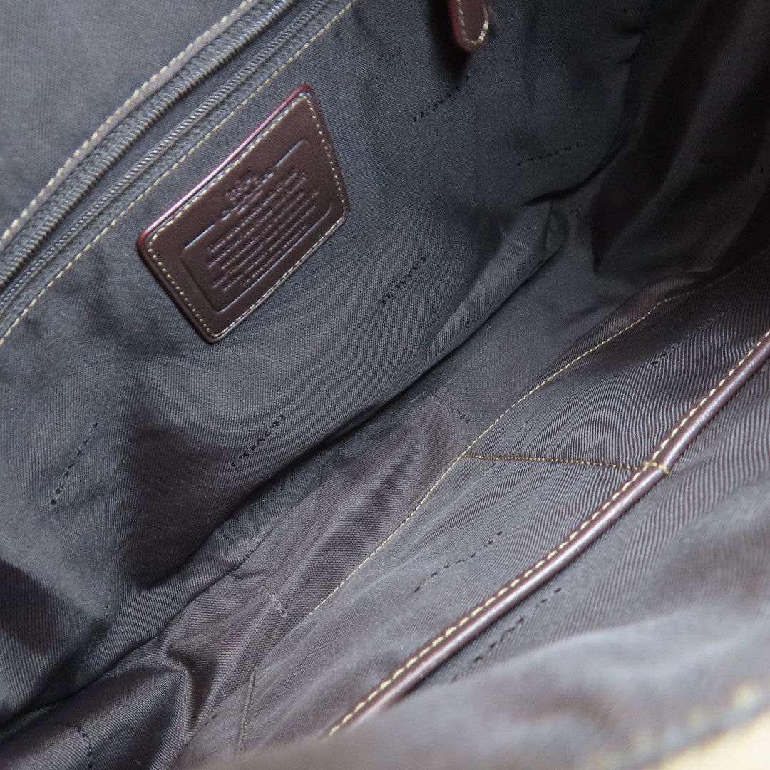 COACH Shoulder Bag 37769 canvas Brown Signature 2WAY Women Used Authentic