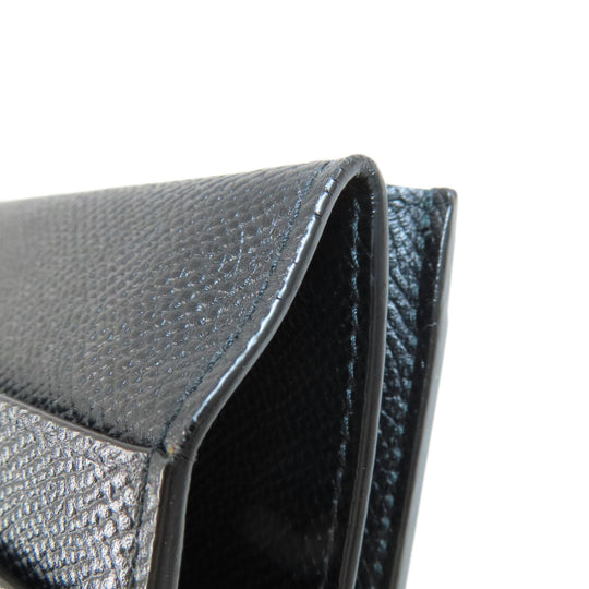 Dunhill Long Wallet Purse PVC black logo mens Used Authentic