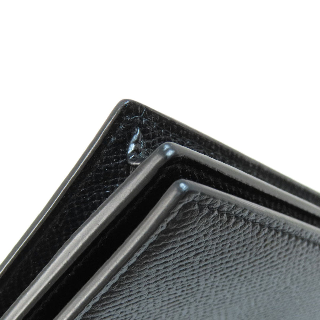 Dunhill Long Wallet Purse PVC black logo mens Used Authentic