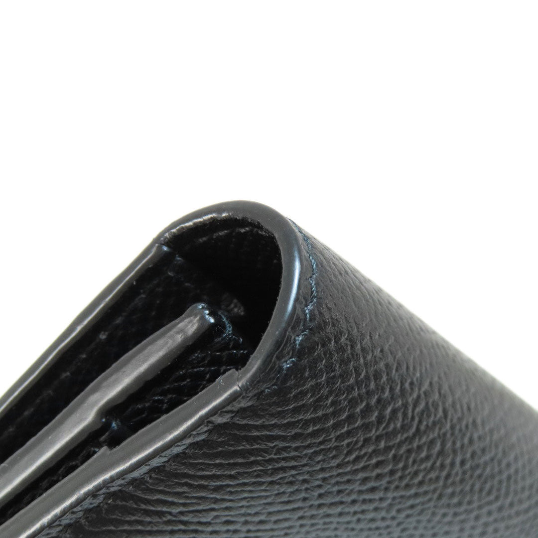 Dunhill Long Wallet Purse PVC black logo mens Used Authentic