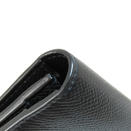 Dunhill Long Wallet Purse PVC black logo mens Used Authentic