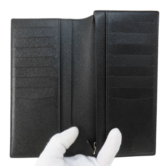 Dunhill Long Wallet Purse PVC black logo mens Used Authentic