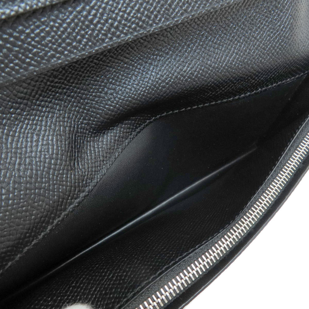 Dunhill Long Wallet Purse PVC black logo mens Used Authentic