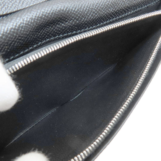 Dunhill Long Wallet Purse PVC black logo mens Used Authentic