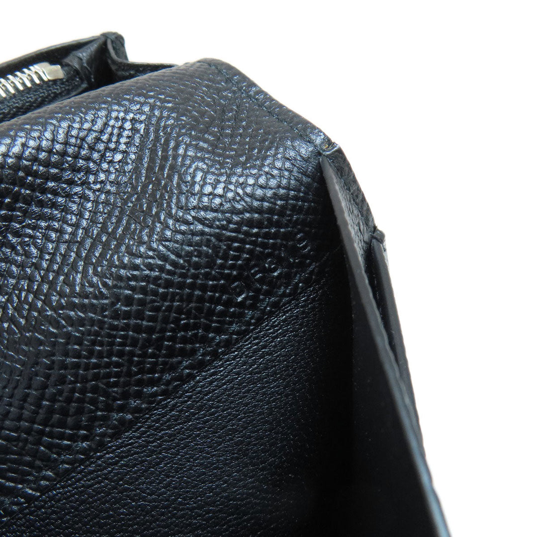 Dunhill Long Wallet Purse PVC black logo mens Used Authentic