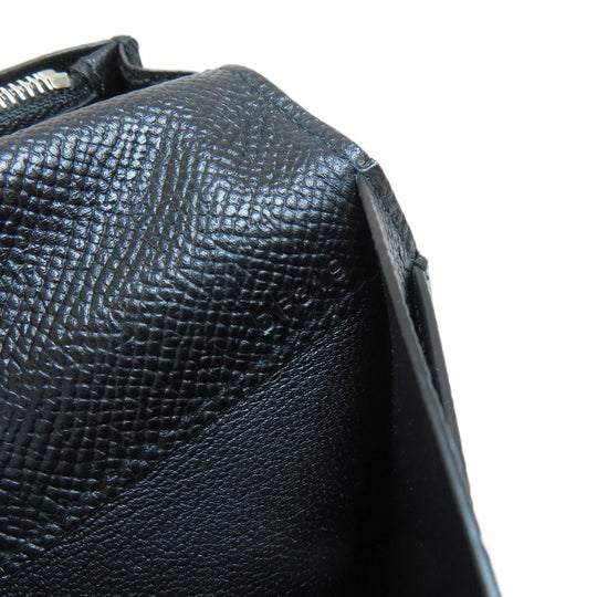 Dunhill Long Wallet Purse PVC black logo mens Used Authentic
