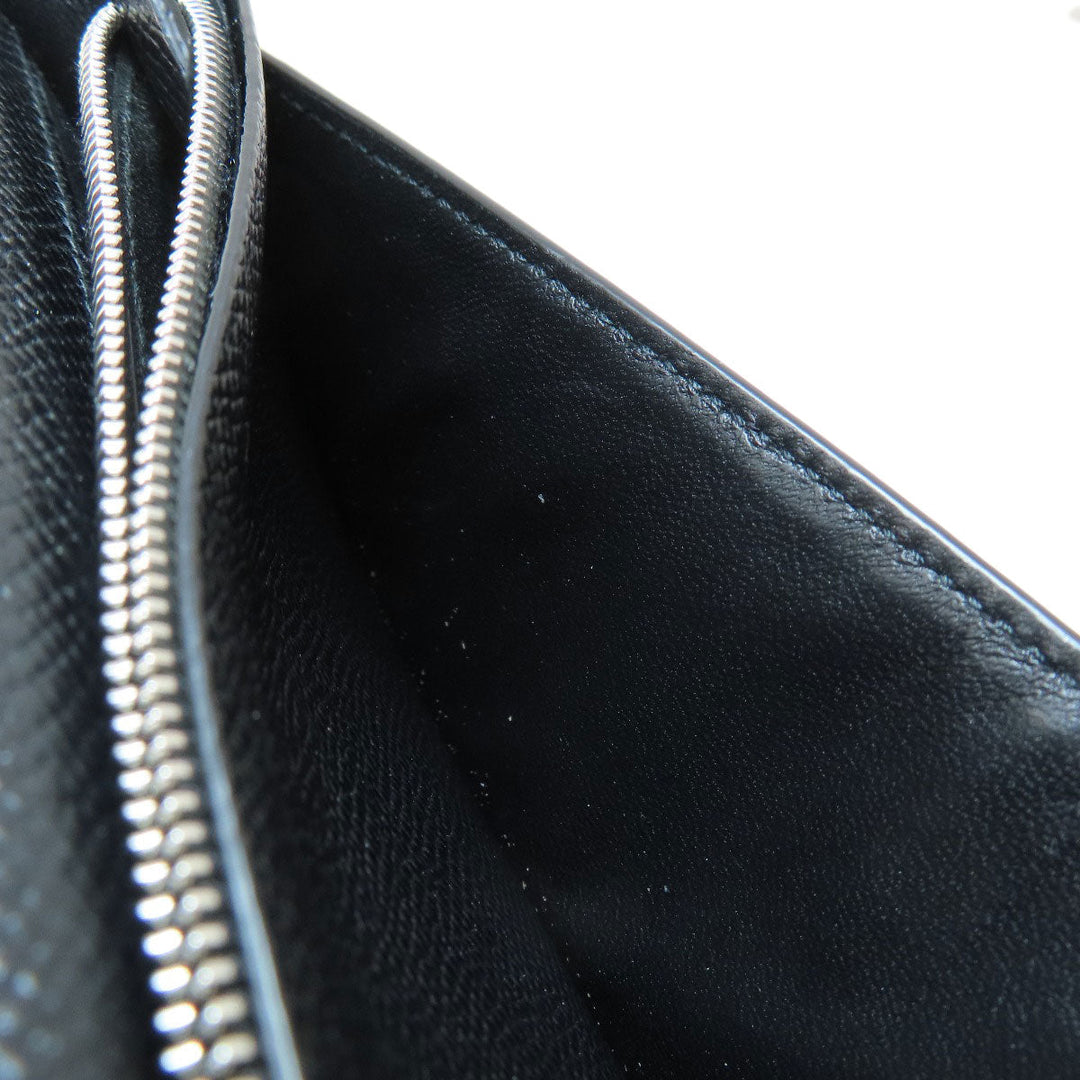 Dunhill Long Wallet Purse PVC black logo mens Used Authentic
