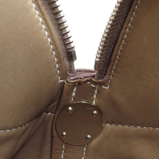 HERMES Handbag Taurillon Clemence Brown Bolide 35 Etoupe SilverMetal Women Used Authentic