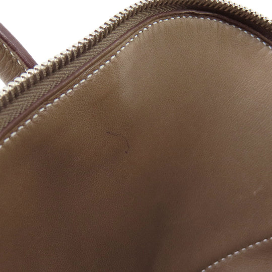 HERMES Handbag Taurillon Clemence Brown Bolide 35 Etoupe SilverMetal Women Used Authentic