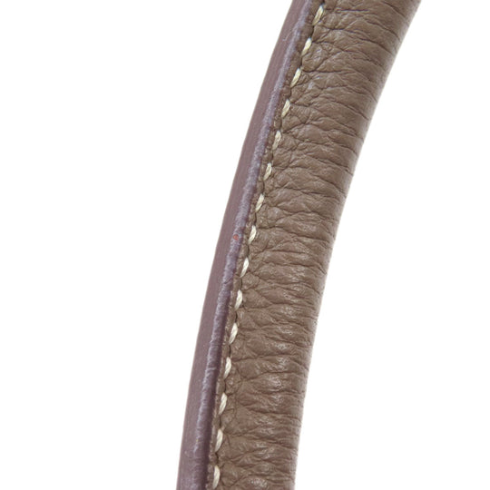 HERMES Handbag Taurillon Clemence Brown Bolide 35 Etoupe SilverMetal Women Used Authentic